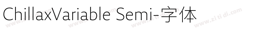 ChillaxVariable Semi字体转换